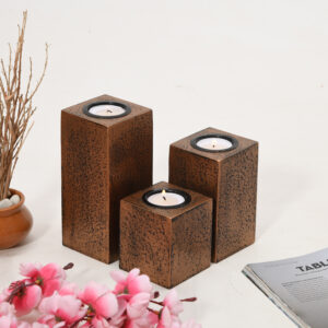 Brown Candle Holders (Set of 3)