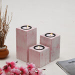 Pink Candle Holders (Set of 3)