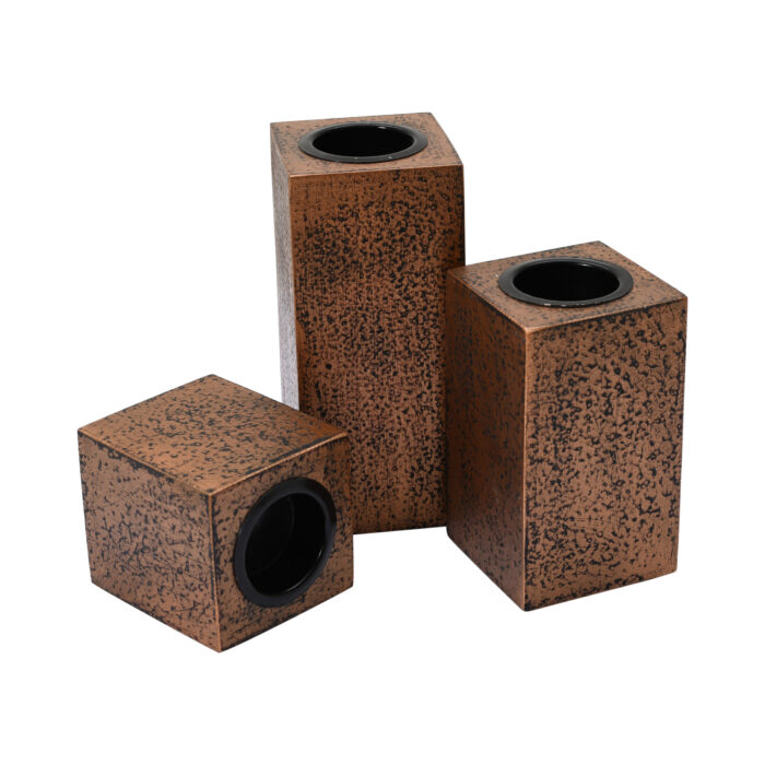 Brown Candle Holders (Set of 3) - Image 5