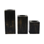 Black Candle Holders (Set of 3) - Image 2