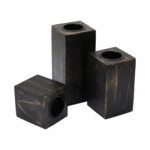Black Candle Holders (Set of 3) - Image 5