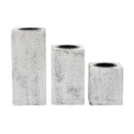 Silver Black Candle Holders (Set of 3) - Image 2