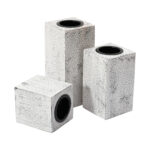 Silver Black Candle Holders (Set of 3) - Image 5