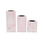 Pink Candle Holders (Set of 3) - Image 2