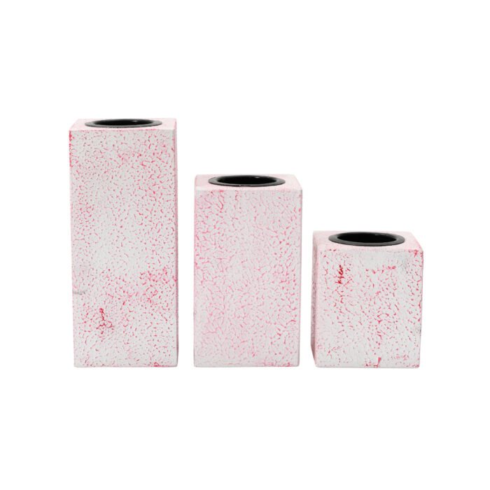 Pink Candle Holders (Set of 3) - Image 2