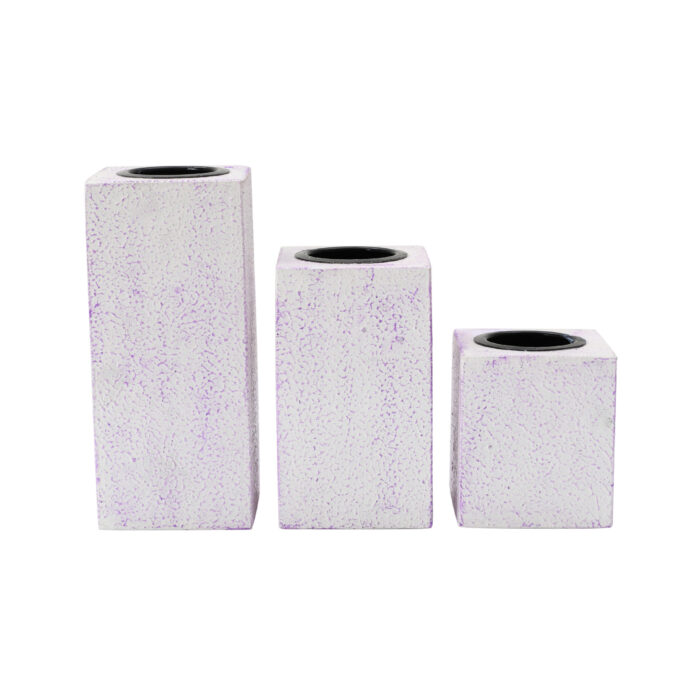 Silver Pink Candle Holders (Set of 3) - Image 2
