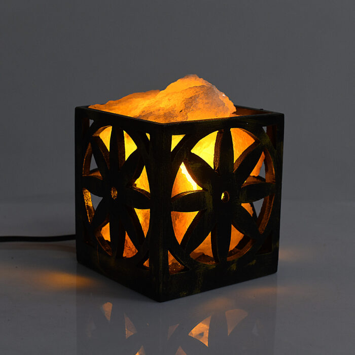 Black Rock Salt Lamp (Chariot Wheel) - Image 5