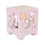 Silver Pink Rock Salt Lamp (Swastic) - Image 3