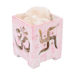 Silver Pink Rock Salt Lamp (Swastic) - Image 2