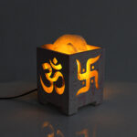 Silver Pink Rock Salt Lamp (Swastic) - Image 5