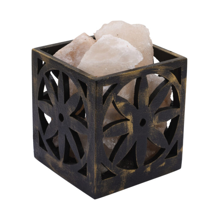 Black Rock Salt Lamp (Chariot Wheel) - Image 4