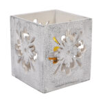 Silver Black Rock Salt Lamp (Flower) - Image 3