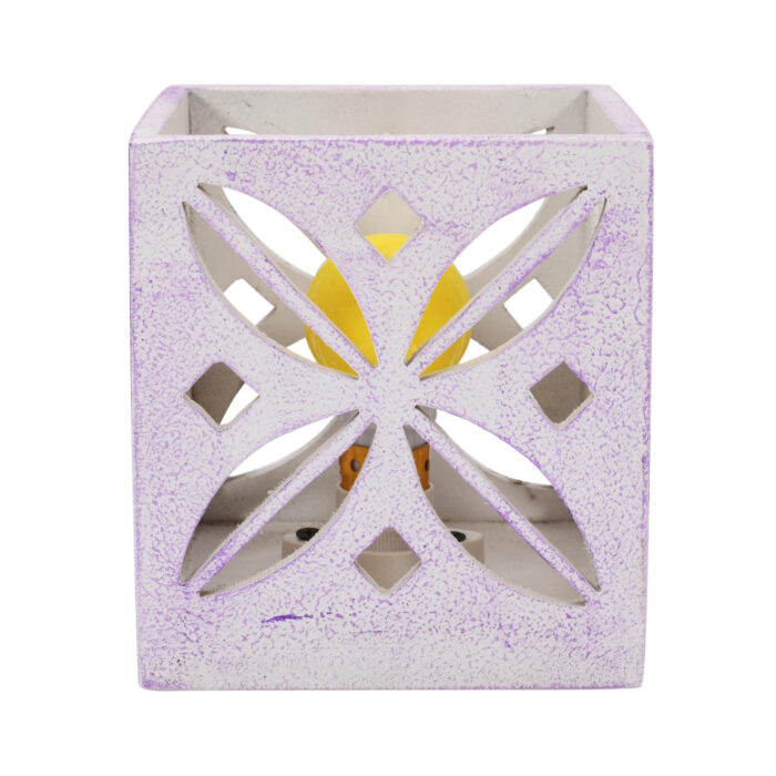 Silver Pink Rock Salt Lamp (Flower) - Image 2