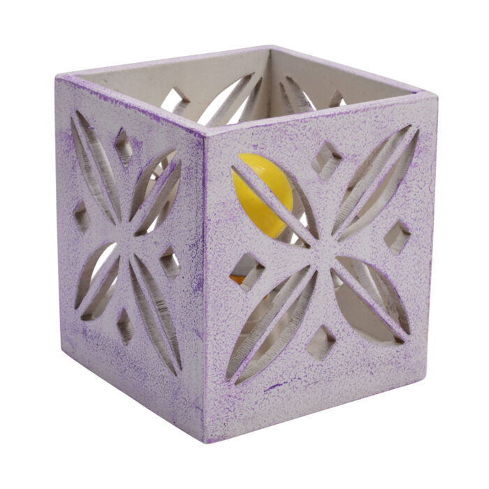 Silver Pink Rock Salt Lamp (Flower) - Image 3