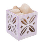 Silver Pink Rock Salt Lamp (Flower) - Image 4