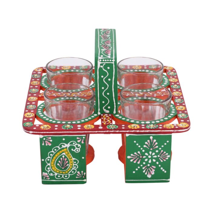 Red Tapri Glass Stand - Image 4