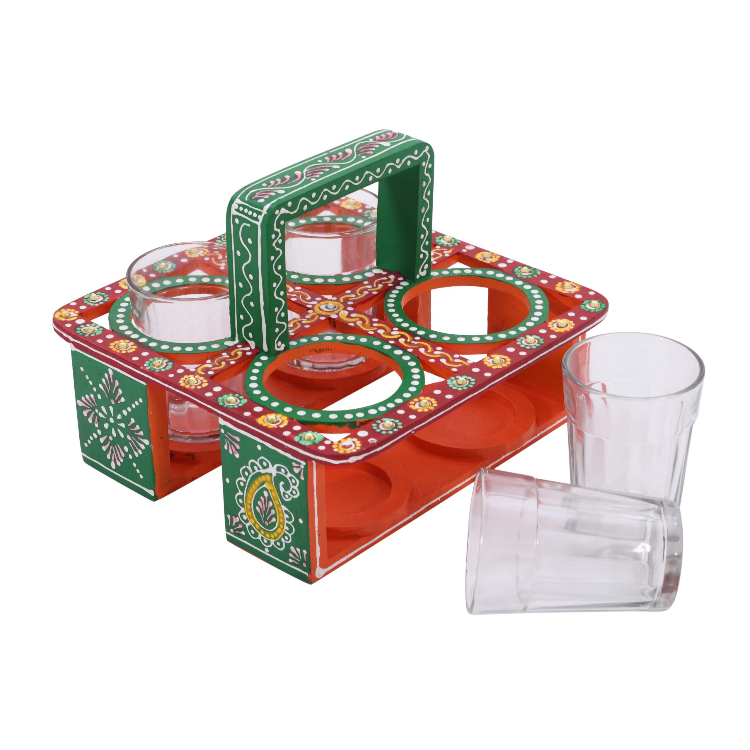Red Tapri Glass Stand