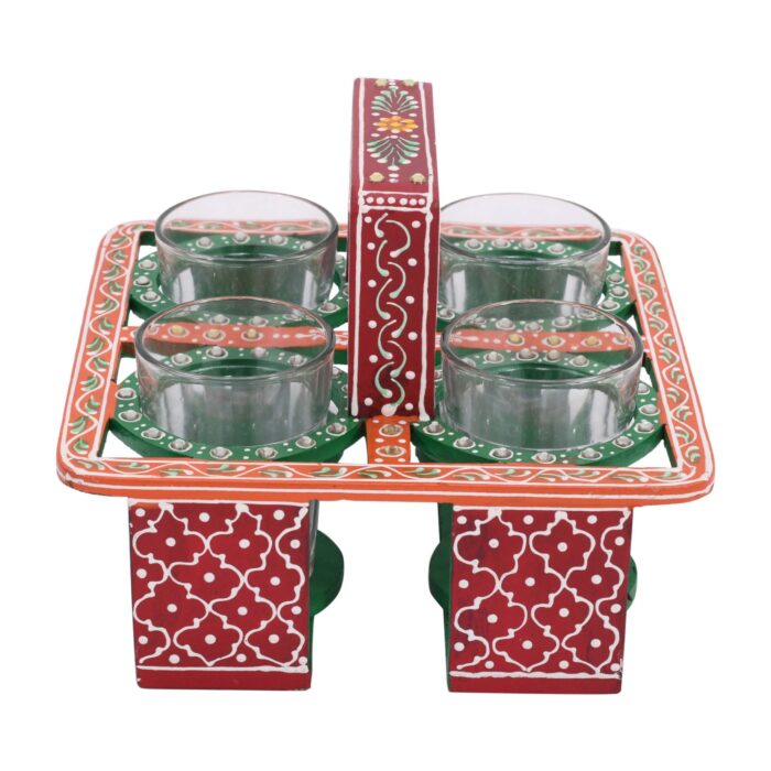 Green Tapri Glass Stand - Image 3
