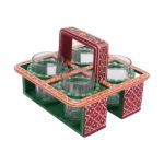 Green Tapri Glass Stand - Image 2