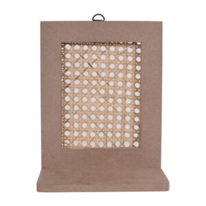 Rattan MDF Rectangle Wall Shelf