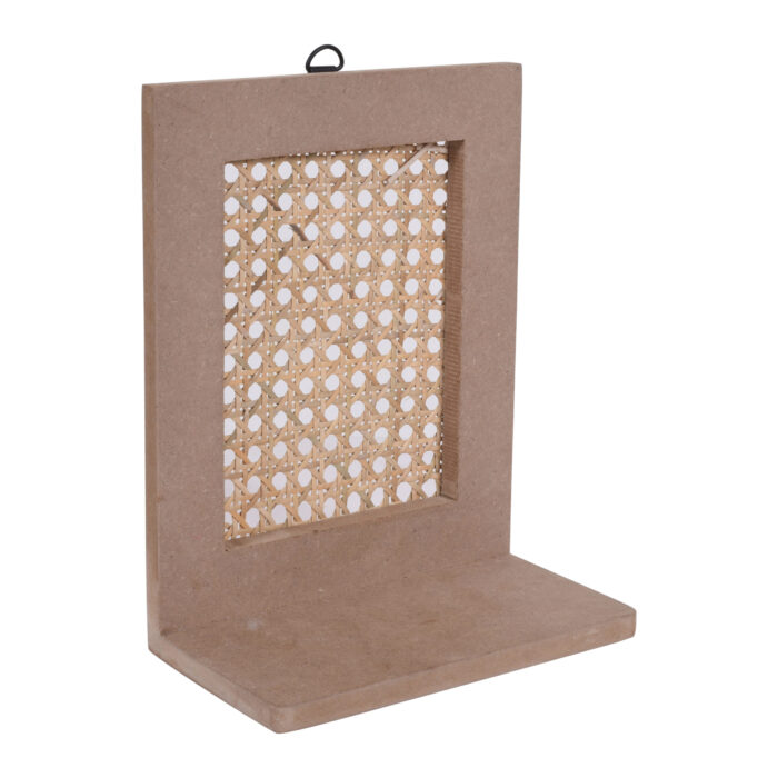 Rattan MDF Rectangle Wall Shelf - Image 2