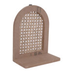 Rattan MDF Arch Wall Shelf - Image 2