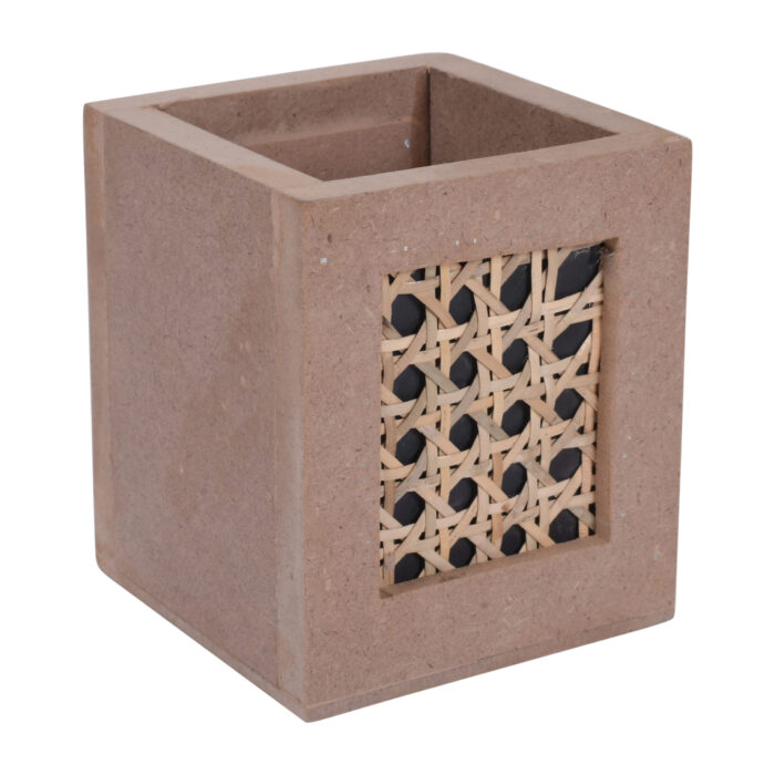 Rattan MDF 1 Compartment Cutlery Holder - Image 2
