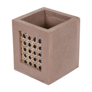 Rattan MDF 1 Compartment Cutlery Holder