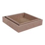 Rattan MDF Square Tray Set Of 2 - Image 2