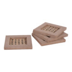 Rattan MDF Tea Coasters Set Of 4 - Image 3
