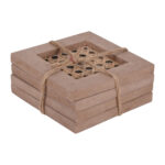 Rattan MDF Tea Coasters Set Of 4 - Image 2