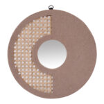 Rattan MDF Round Mirror Jharokha
