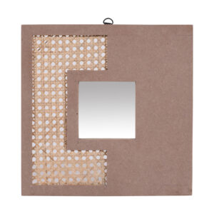Rattan MDF Square Mirror Jharokha