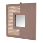Rattan MDF Square Mirror Jharokha - Image 2