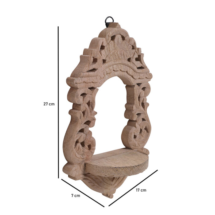 Hand Carved Wooden Jharokha - Image 2