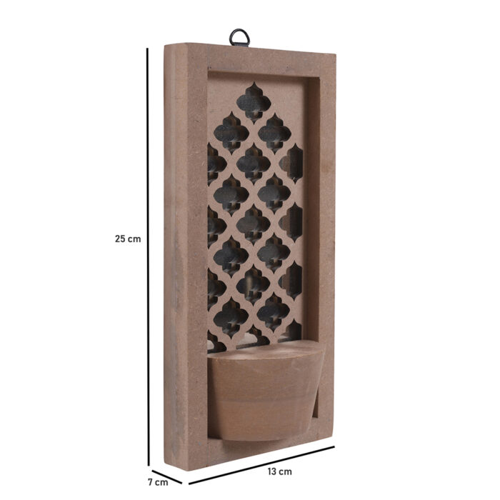 Hand Carved Moroccan Jaali Stand - Image 2