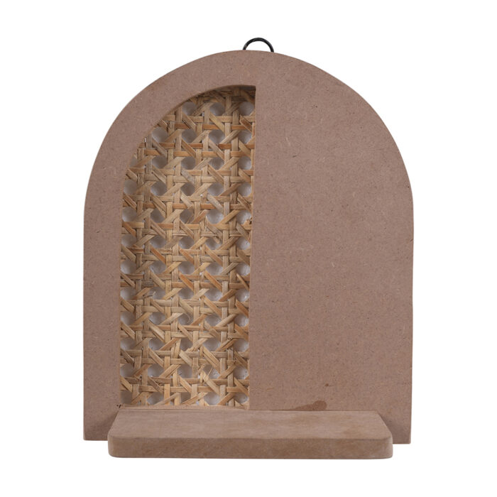 Raw MDF Rattan Shelf - Image 4