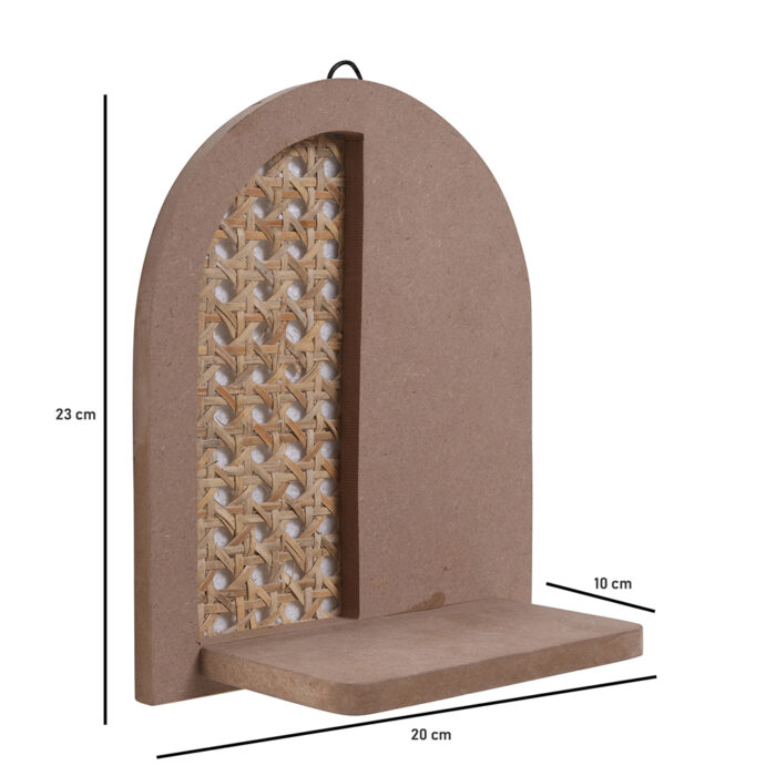 Raw MDF Rattan Shelf - Image 2