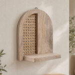 Mango Wood Raw Rattan Jharokha